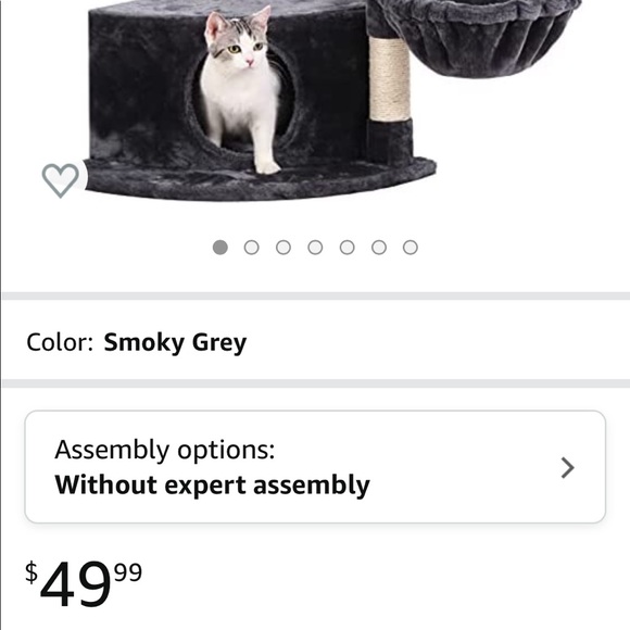 SOLD Silver Cat Tree Condo - Picture 9 of 10